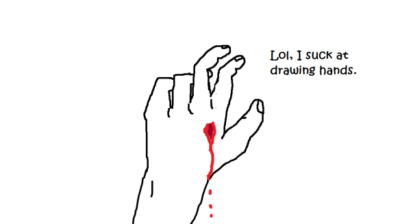 bleeding hand